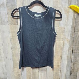 Calypso St Barth Black Silver Trim Tank Top